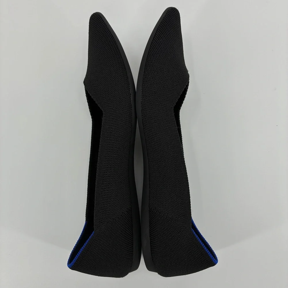 Rothy’s Women’s Black Knit ‘The Point’ Flats Slip On Dress Shoes Comfort Size 9 - Picture 8 of 10